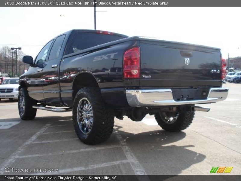 Brilliant Black Crystal Pearl / Medium Slate Gray 2008 Dodge Ram 1500 SXT Quad Cab 4x4