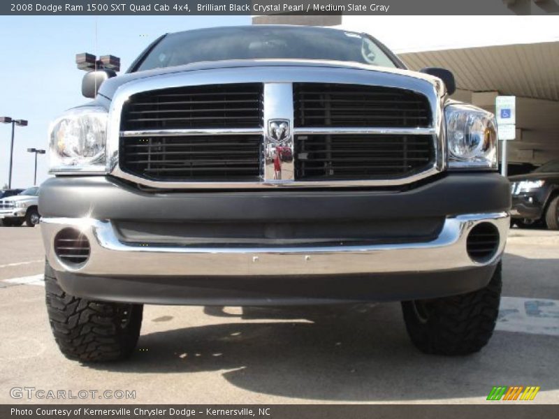 Brilliant Black Crystal Pearl / Medium Slate Gray 2008 Dodge Ram 1500 SXT Quad Cab 4x4