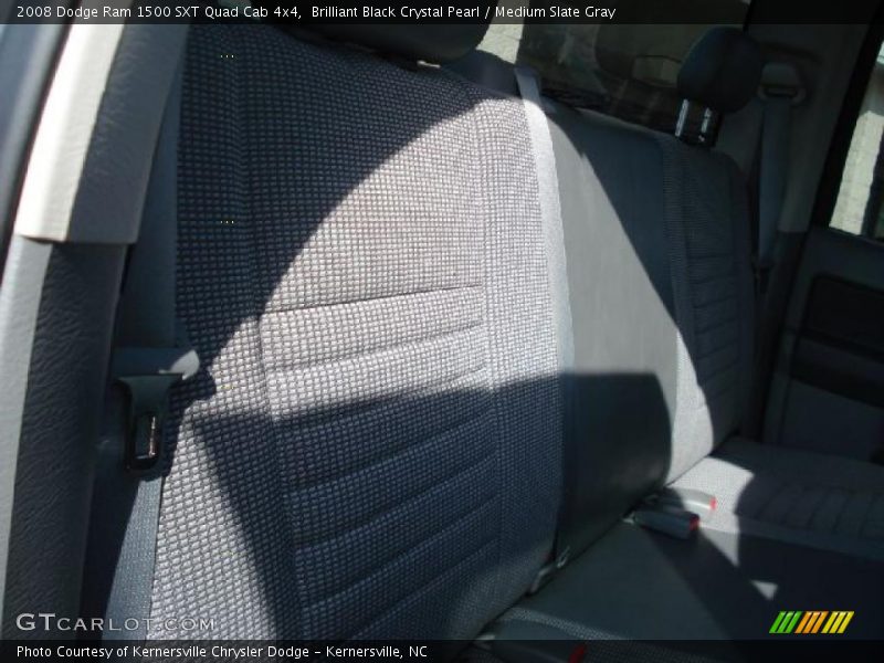 Brilliant Black Crystal Pearl / Medium Slate Gray 2008 Dodge Ram 1500 SXT Quad Cab 4x4