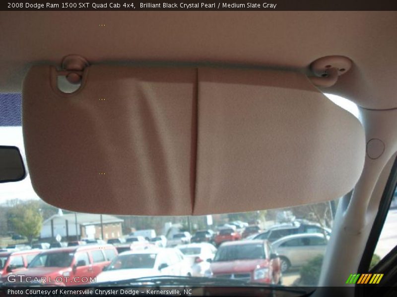 Brilliant Black Crystal Pearl / Medium Slate Gray 2008 Dodge Ram 1500 SXT Quad Cab 4x4
