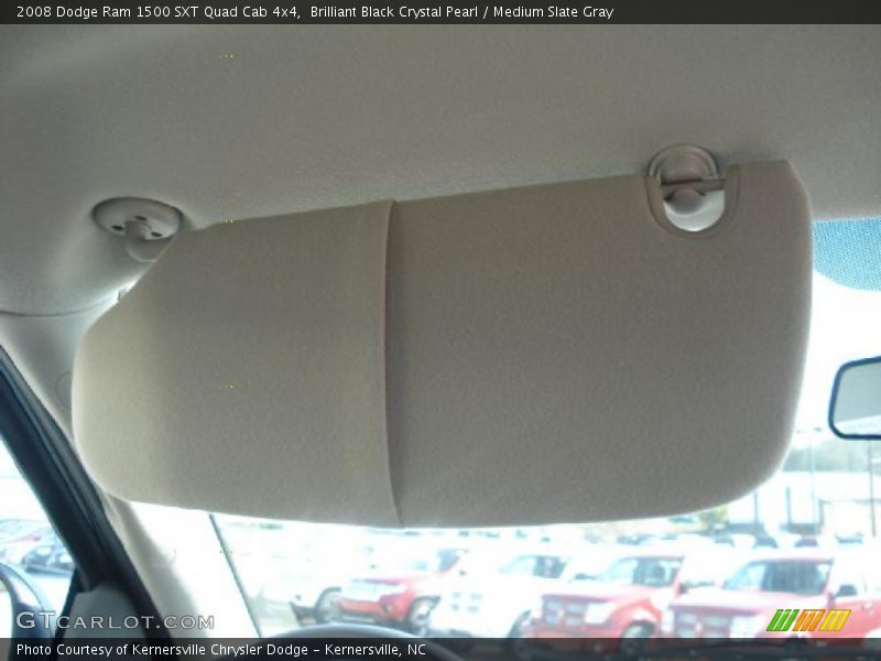 Brilliant Black Crystal Pearl / Medium Slate Gray 2008 Dodge Ram 1500 SXT Quad Cab 4x4