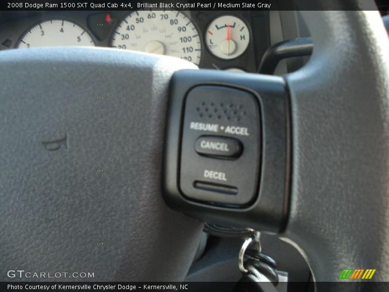 Brilliant Black Crystal Pearl / Medium Slate Gray 2008 Dodge Ram 1500 SXT Quad Cab 4x4