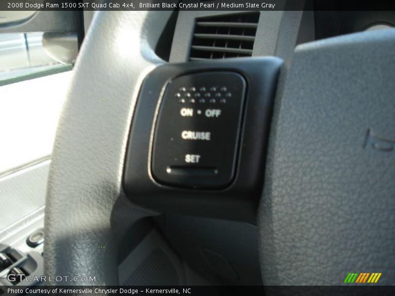 Brilliant Black Crystal Pearl / Medium Slate Gray 2008 Dodge Ram 1500 SXT Quad Cab 4x4