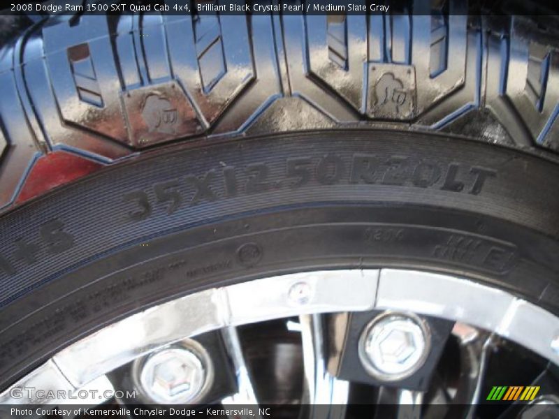 Brilliant Black Crystal Pearl / Medium Slate Gray 2008 Dodge Ram 1500 SXT Quad Cab 4x4