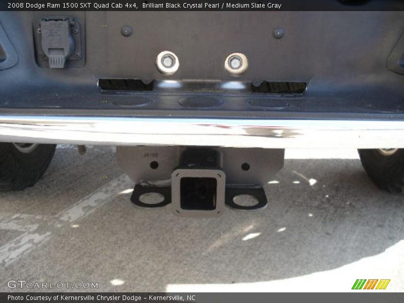 Brilliant Black Crystal Pearl / Medium Slate Gray 2008 Dodge Ram 1500 SXT Quad Cab 4x4