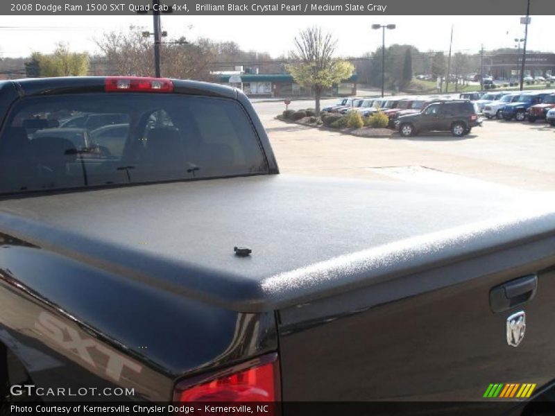Brilliant Black Crystal Pearl / Medium Slate Gray 2008 Dodge Ram 1500 SXT Quad Cab 4x4