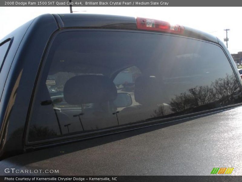 Brilliant Black Crystal Pearl / Medium Slate Gray 2008 Dodge Ram 1500 SXT Quad Cab 4x4