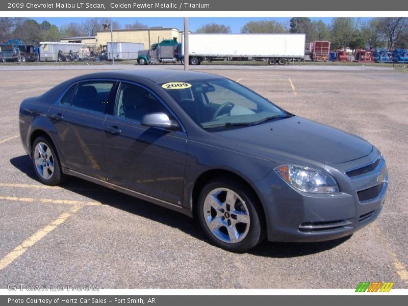 Golden Pewter Metallic / Titanium 2009 Chevrolet Malibu LT Sedan