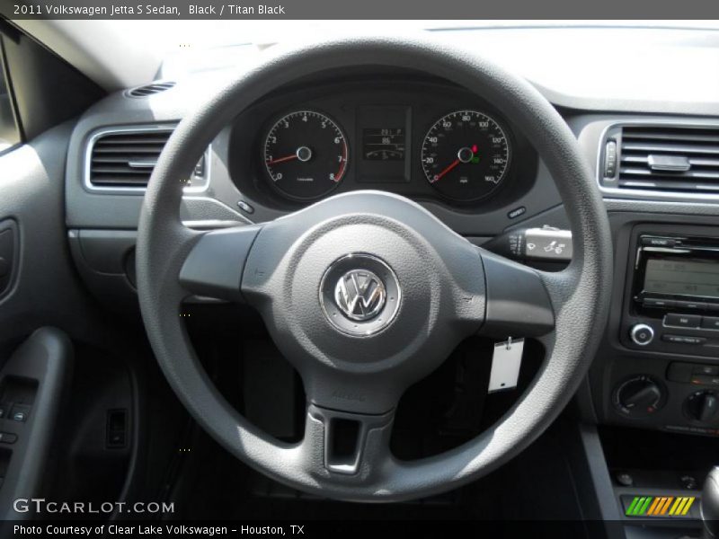 Black / Titan Black 2011 Volkswagen Jetta S Sedan