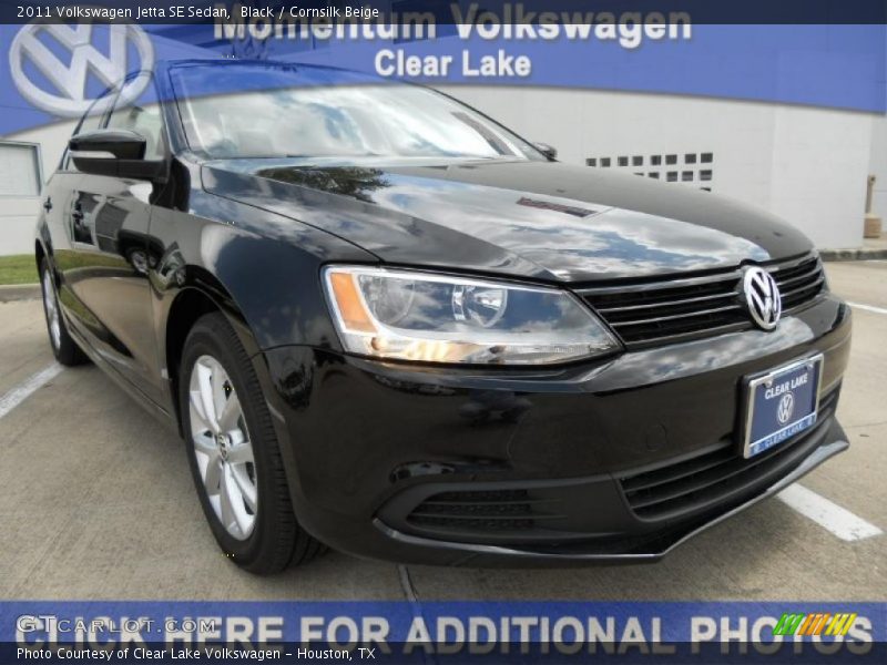 Black / Cornsilk Beige 2011 Volkswagen Jetta SE Sedan