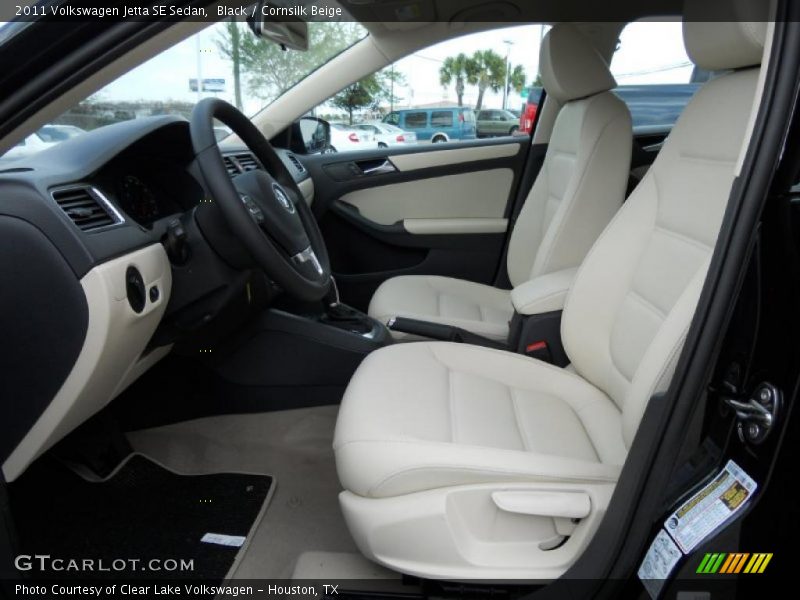 Black / Cornsilk Beige 2011 Volkswagen Jetta SE Sedan