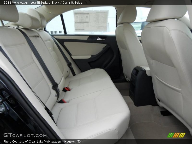 Black / Cornsilk Beige 2011 Volkswagen Jetta SE Sedan