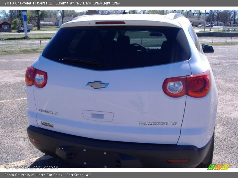 Summit White / Dark Gray/Light Gray 2010 Chevrolet Traverse LS