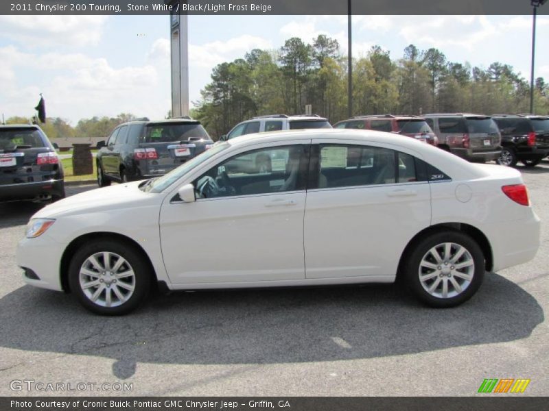 Stone White / Black/Light Frost Beige 2011 Chrysler 200 Touring