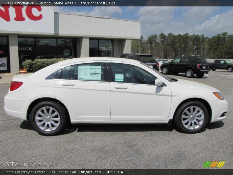 Stone White / Black/Light Frost Beige 2011 Chrysler 200 Touring