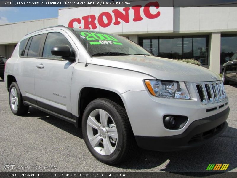 Bright Silver Metallic / Dark Slate Gray 2011 Jeep Compass 2.0 Latitude