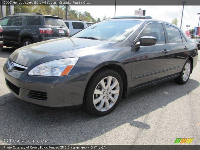 Graphite Pearl / Gray 2007 Honda Accord EX-L V6 Sedan