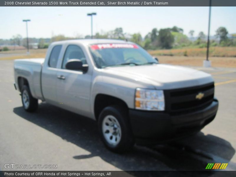 Silver Birch Metallic / Dark Titanium 2008 Chevrolet Silverado 1500 Work Truck Extended Cab