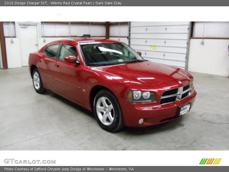 Inferno Red Crystal Pearl / Dark Slate Gray 2010 Dodge Charger SXT