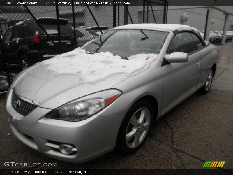 Classic Silver Metallic / Dark Stone 2008 Toyota Solara SLE V6 Convertible