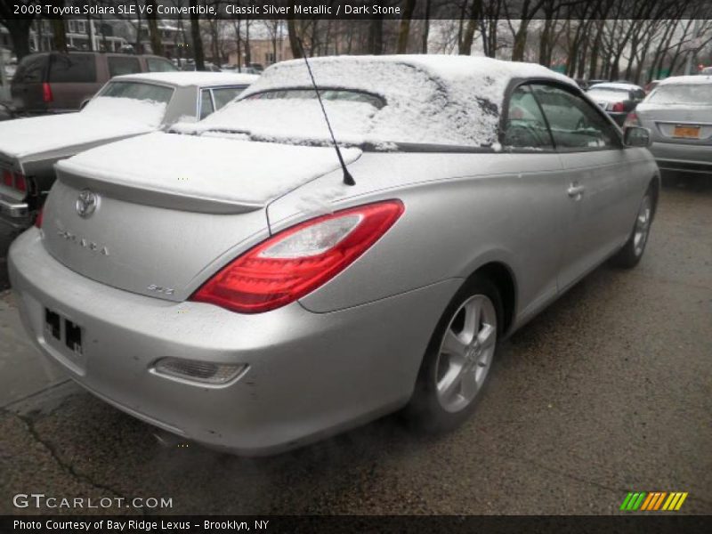 Classic Silver Metallic / Dark Stone 2008 Toyota Solara SLE V6 Convertible