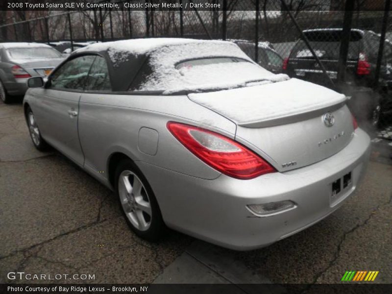Classic Silver Metallic / Dark Stone 2008 Toyota Solara SLE V6 Convertible