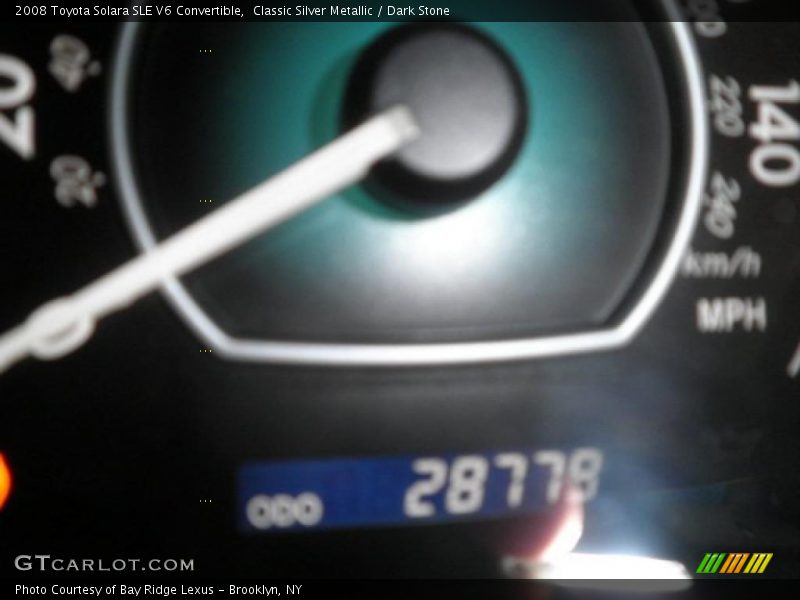Classic Silver Metallic / Dark Stone 2008 Toyota Solara SLE V6 Convertible