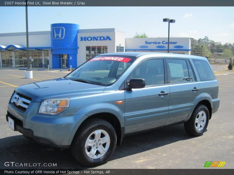 Steel Blue Metallic / Gray 2007 Honda Pilot LX