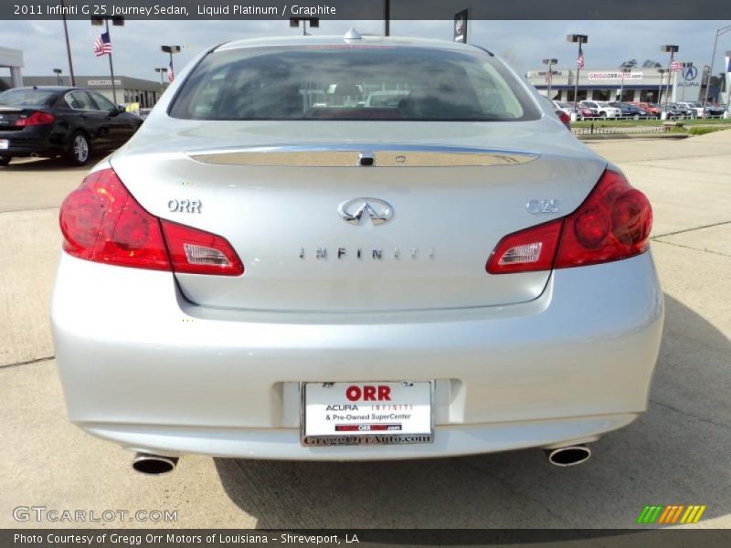 Liquid Platinum / Graphite 2011 Infiniti G 25 Journey Sedan