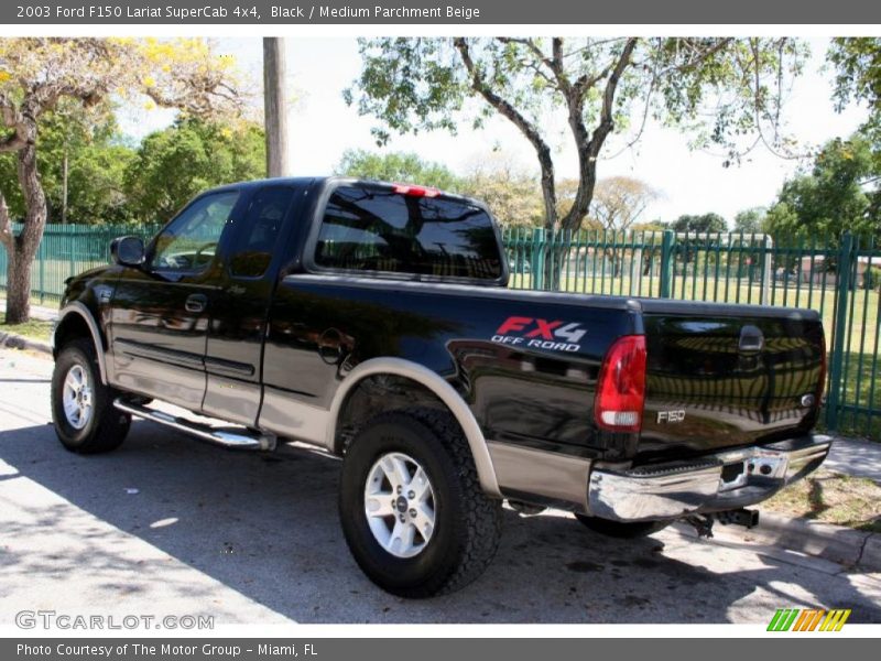 Black / Medium Parchment Beige 2003 Ford F150 Lariat SuperCab 4x4