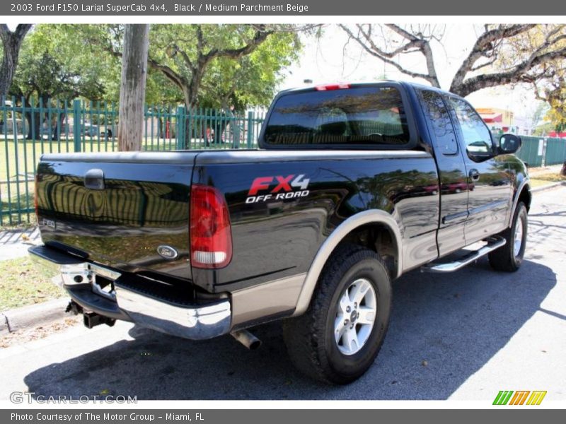 Black / Medium Parchment Beige 2003 Ford F150 Lariat SuperCab 4x4