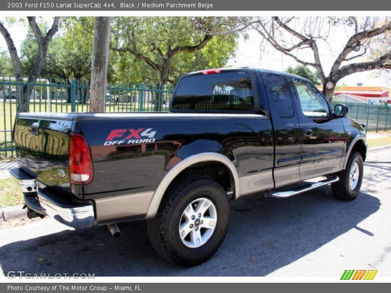 Black / Medium Parchment Beige 2003 Ford F150 Lariat SuperCab 4x4