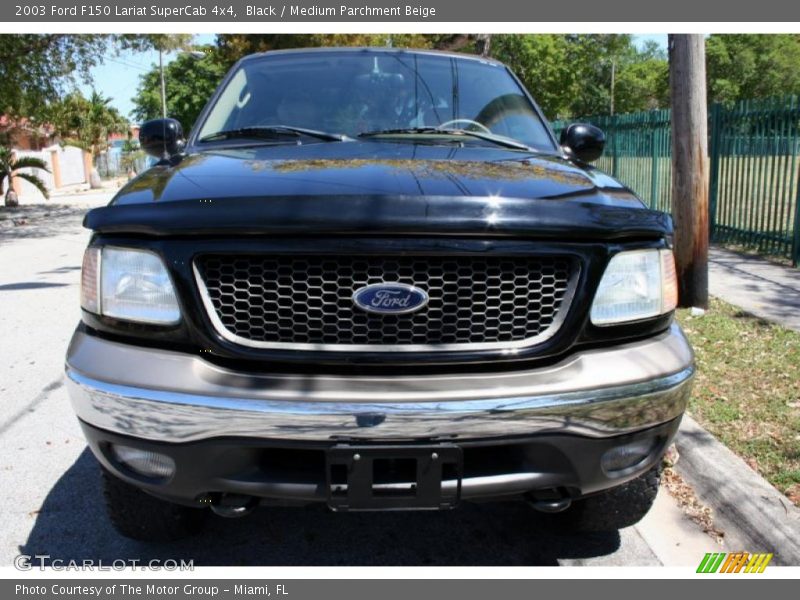 Black / Medium Parchment Beige 2003 Ford F150 Lariat SuperCab 4x4