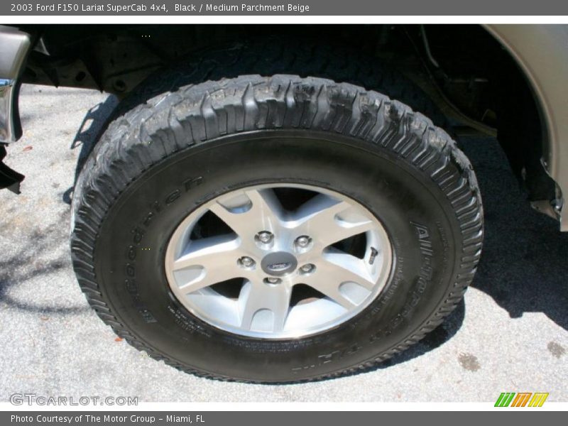 Black / Medium Parchment Beige 2003 Ford F150 Lariat SuperCab 4x4