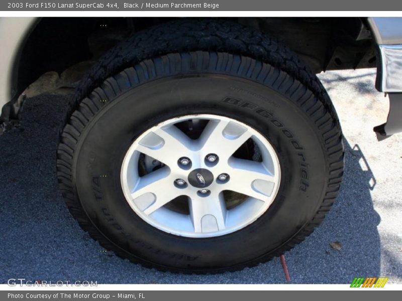 Black / Medium Parchment Beige 2003 Ford F150 Lariat SuperCab 4x4