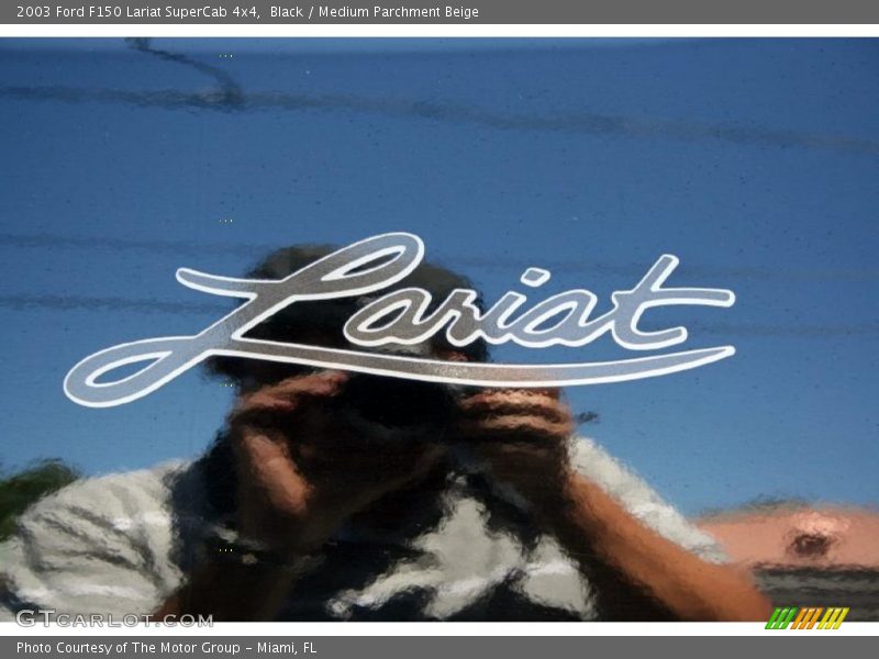 Black / Medium Parchment Beige 2003 Ford F150 Lariat SuperCab 4x4
