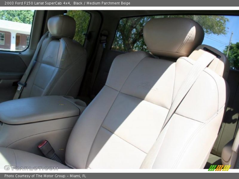 Black / Medium Parchment Beige 2003 Ford F150 Lariat SuperCab 4x4