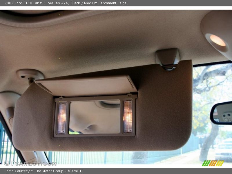Black / Medium Parchment Beige 2003 Ford F150 Lariat SuperCab 4x4