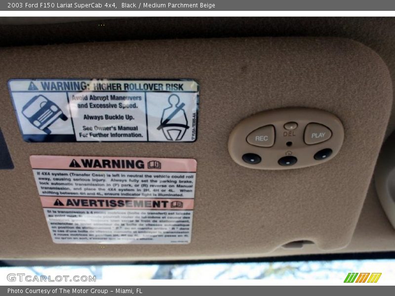 Black / Medium Parchment Beige 2003 Ford F150 Lariat SuperCab 4x4