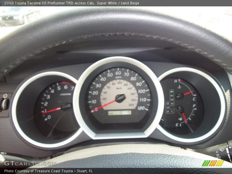 Super White / Sand Beige 2009 Toyota Tacoma V6 PreRunner TRD Access Cab