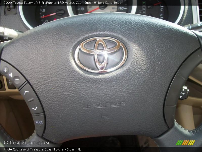 Super White / Sand Beige 2009 Toyota Tacoma V6 PreRunner TRD Access Cab