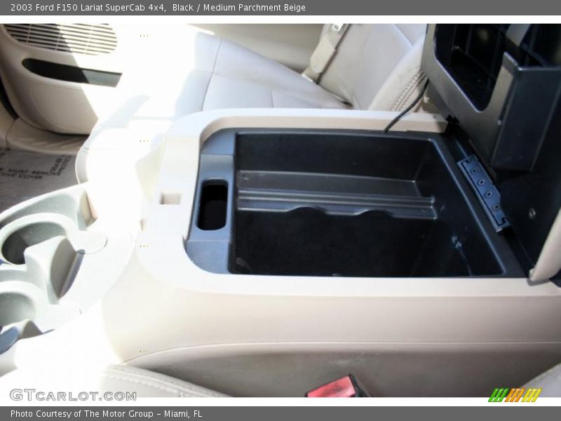 Black / Medium Parchment Beige 2003 Ford F150 Lariat SuperCab 4x4