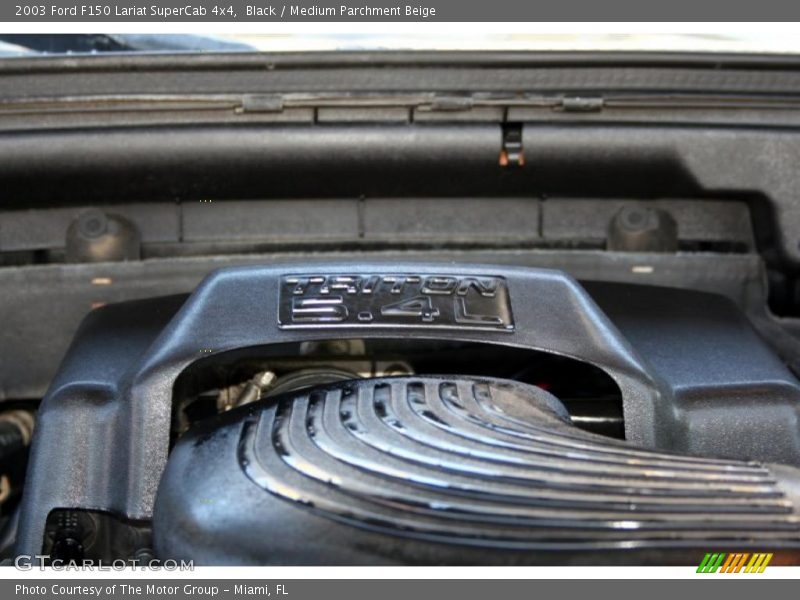 Black / Medium Parchment Beige 2003 Ford F150 Lariat SuperCab 4x4