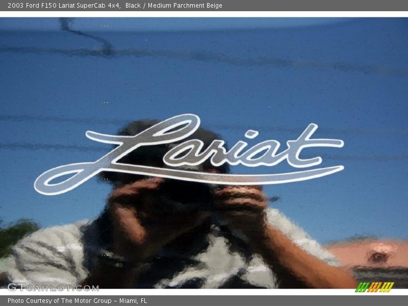Black / Medium Parchment Beige 2003 Ford F150 Lariat SuperCab 4x4
