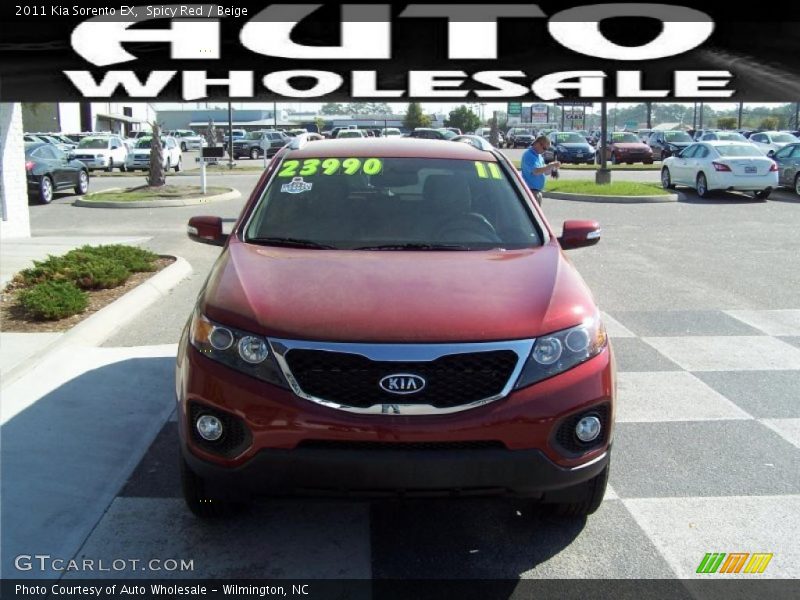Spicy Red / Beige 2011 Kia Sorento EX