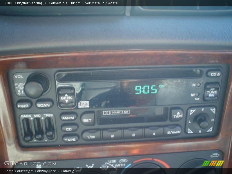 Bright Silver Metallic / Agate 2000 Chrysler Sebring JXi Convertible