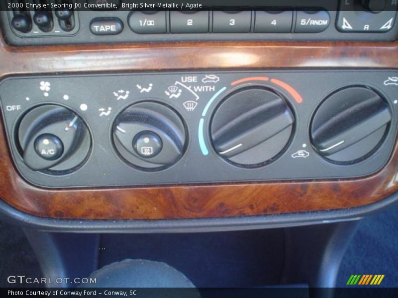Bright Silver Metallic / Agate 2000 Chrysler Sebring JXi Convertible