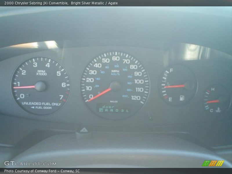 Bright Silver Metallic / Agate 2000 Chrysler Sebring JXi Convertible