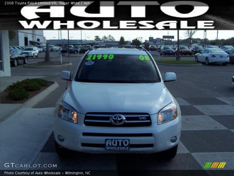 Super White / Ash 2008 Toyota RAV4 Limited V6