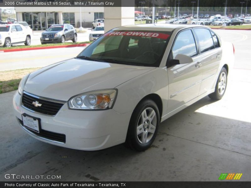 White / Titanium Gray 2006 Chevrolet Malibu LT V6 Sedan